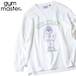 gym master ジムマスター 7.4oz HOLIDAY ビッグロンT|GOOD HOLIDAY フロント&袖プリント グラフィック長袖Tシャツ LOVE&PEACE G821717 ホワイト