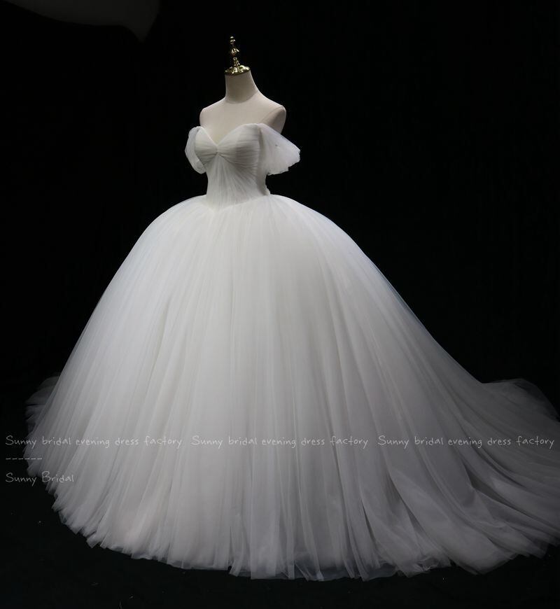 美しさと豪華さウェディングドレス、ホワイト、