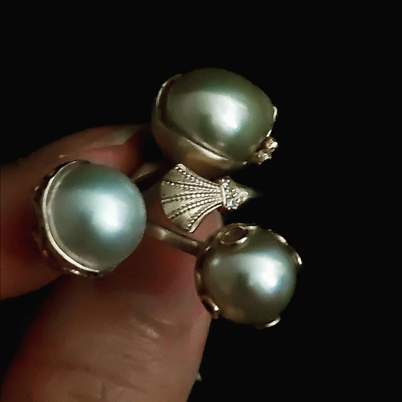 K10 South Sea Pearl Ring (青海波 扇)