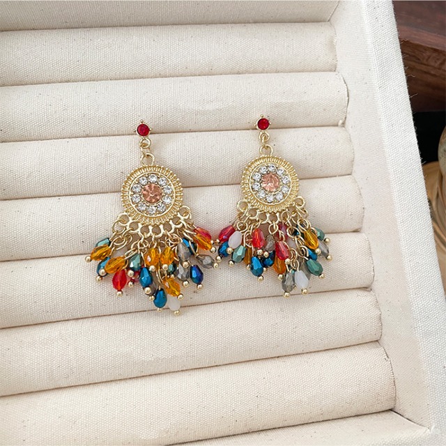 someday彩色ビーズタッセルピアス 2s