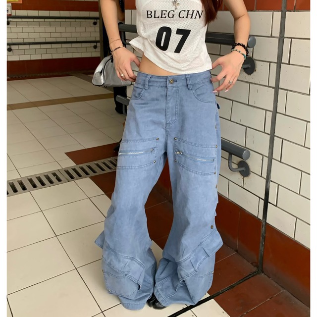 Zip-pocket design pants　ジップポケットデザインパンツ　J2075