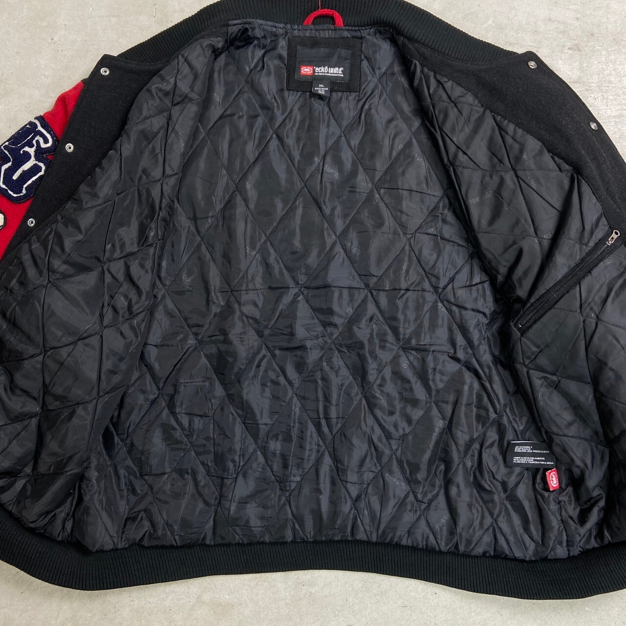 ビッグサイズ Ecko Unltd エコーアンリミテッド ウールスタジャン