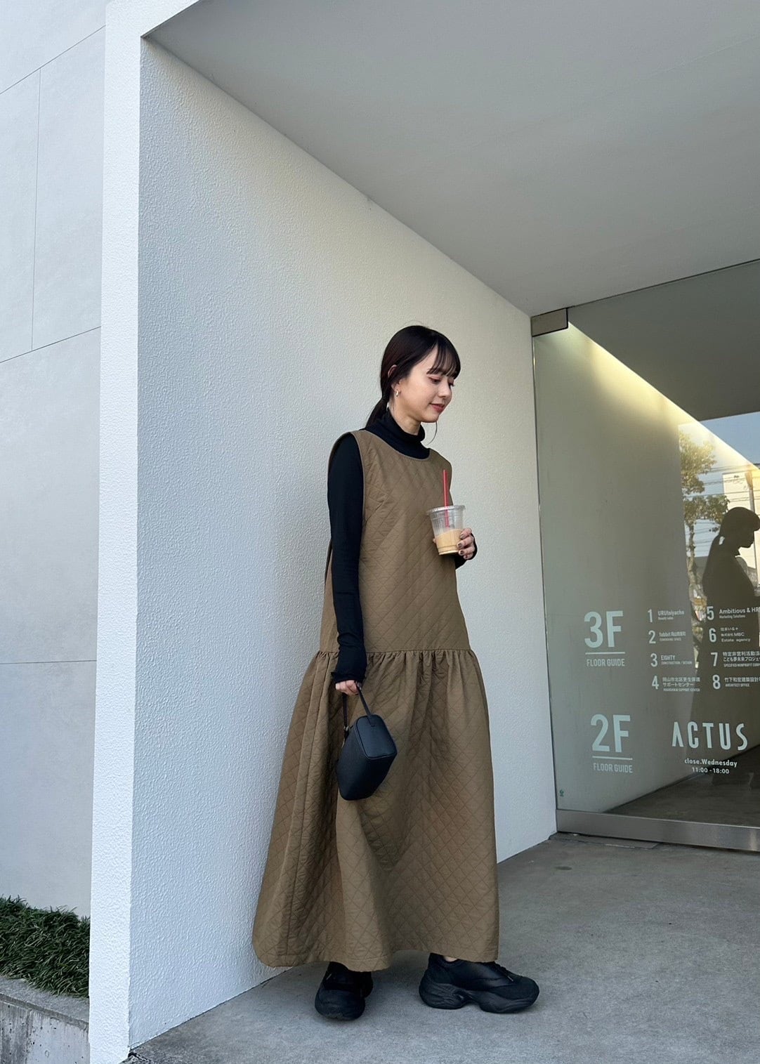 【AGAWD】バックベルトワンピース
