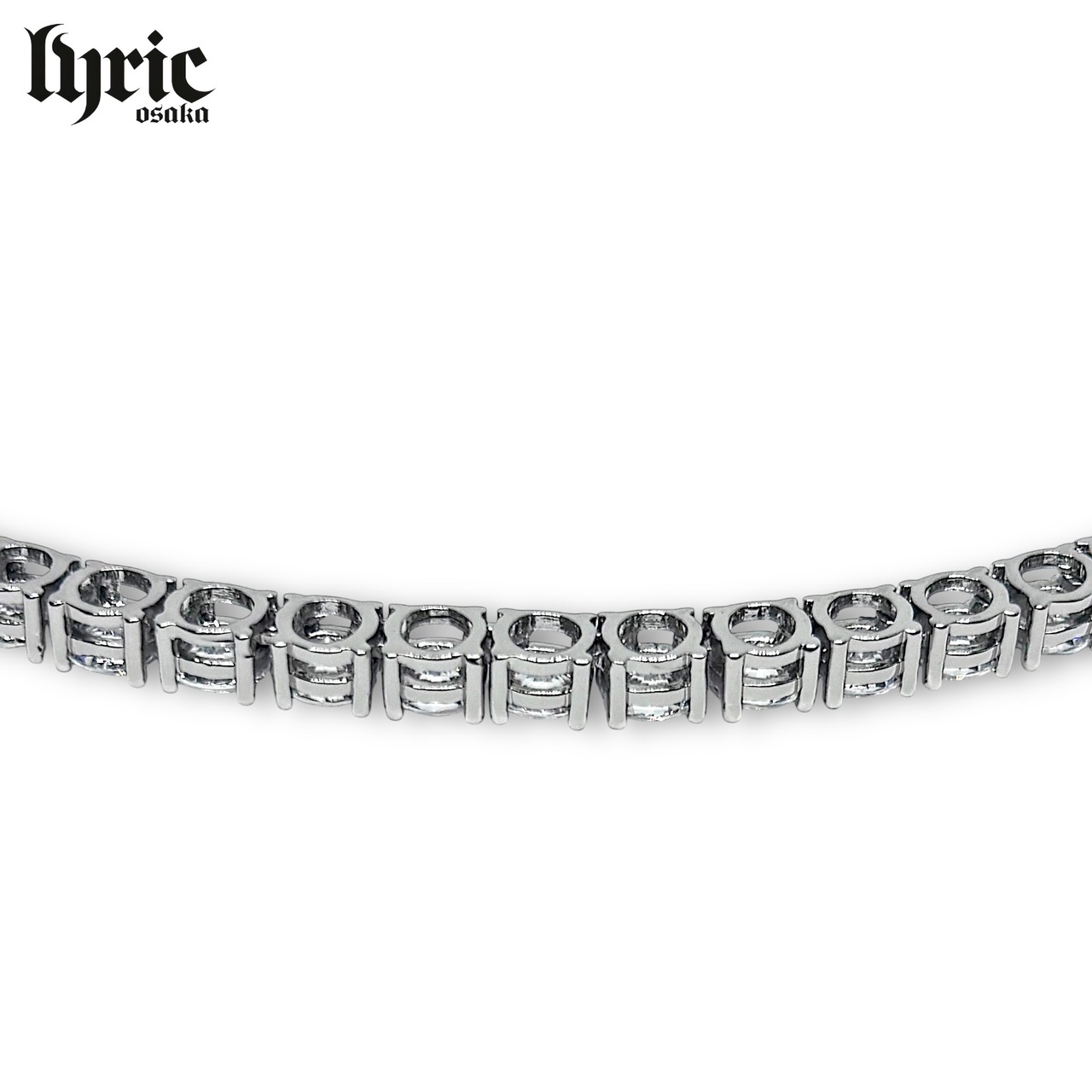 5mm 55cm luxury tennis necklace silver