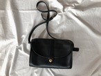 AMERICA 1990’s OLD COACH “Dark Navy Leather” shoulder bag