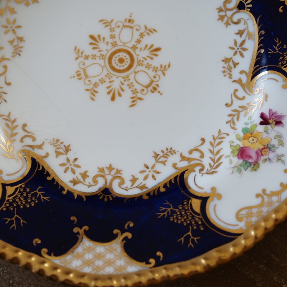 訳ありコールポート バットウィング コバルト プレート1枚 | antique