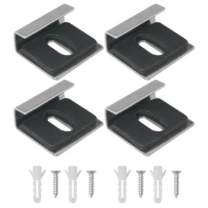 【努力特価】RICISUNG 鏡 取り付け用金具 ４個セット ステンレス製 6-7mm厚鏡用 交換用鏡対応 鏡取り付けフック 鏡を壁に止める金具 鏡止め金具 取り付け簡単 化粧鏡用止め金具