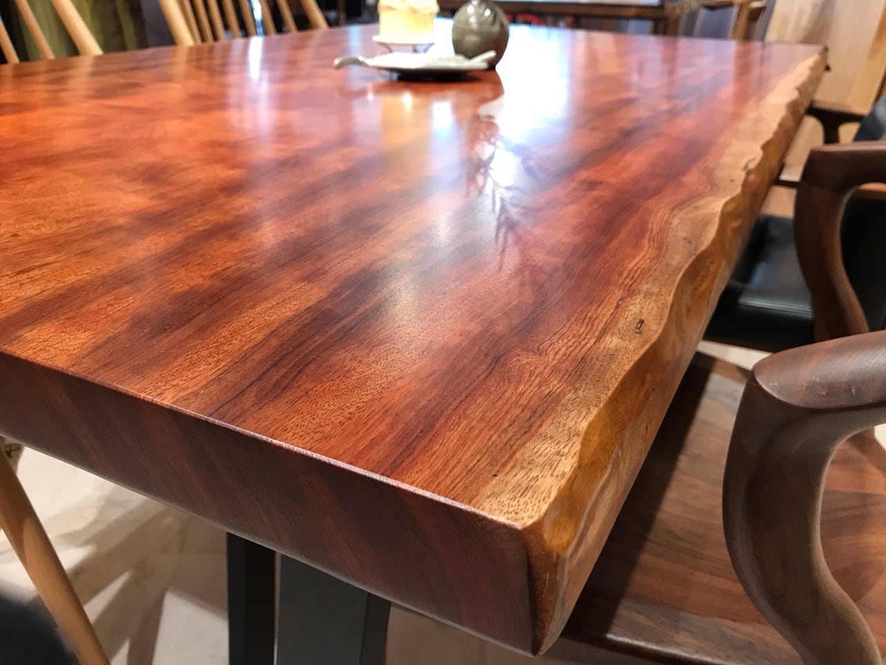 ブビンガ_1500×860×40_横浜元町店_テーブル天板/一枚板 221742 t001