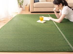 自然素材ラグ 30タイプから選べる国産ふっくらい草ラグ 140×200cm