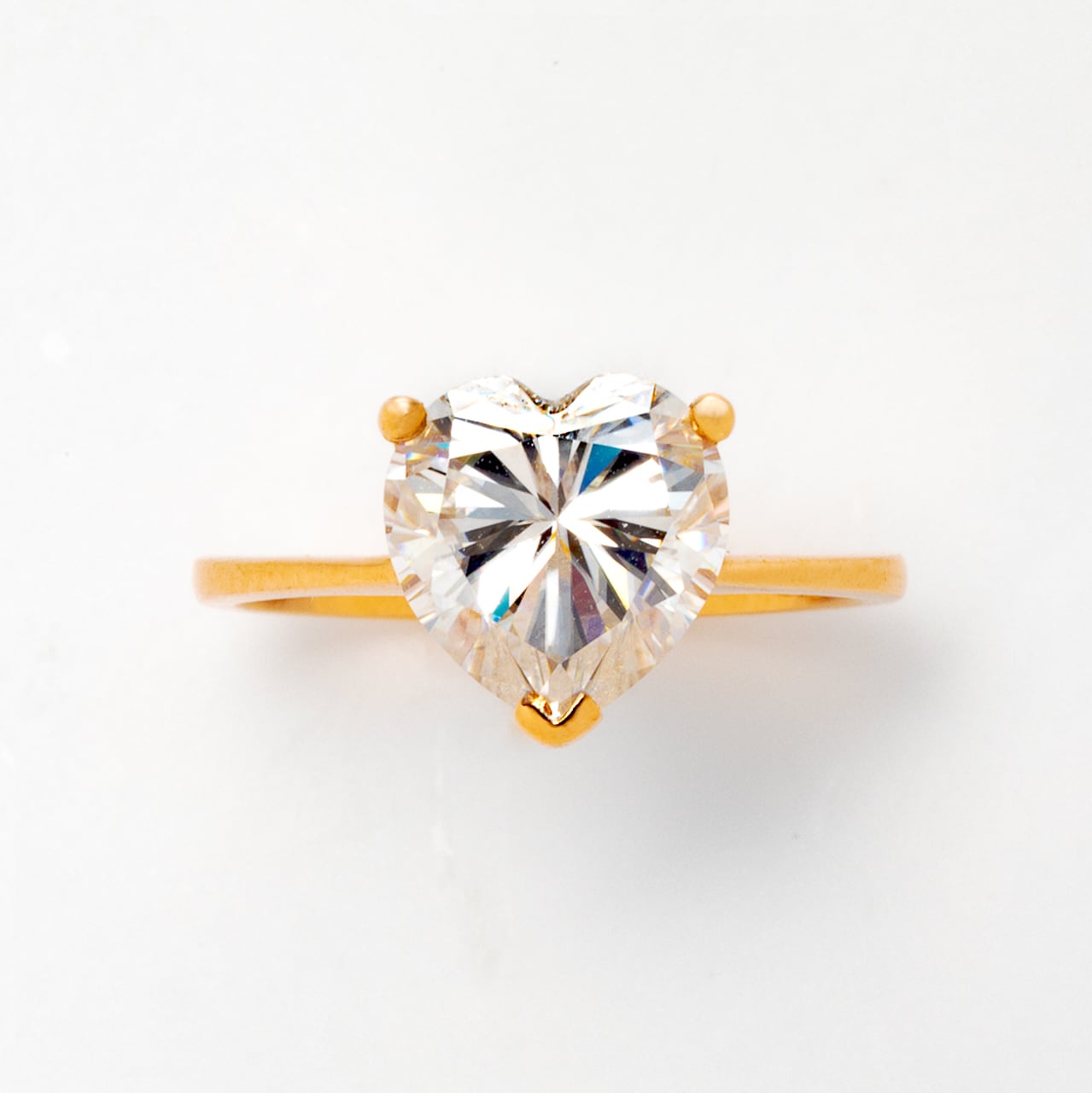 モアサナイト 3.7CT 18Kハートリング | ＜天然石ジュエリー＞Sally's