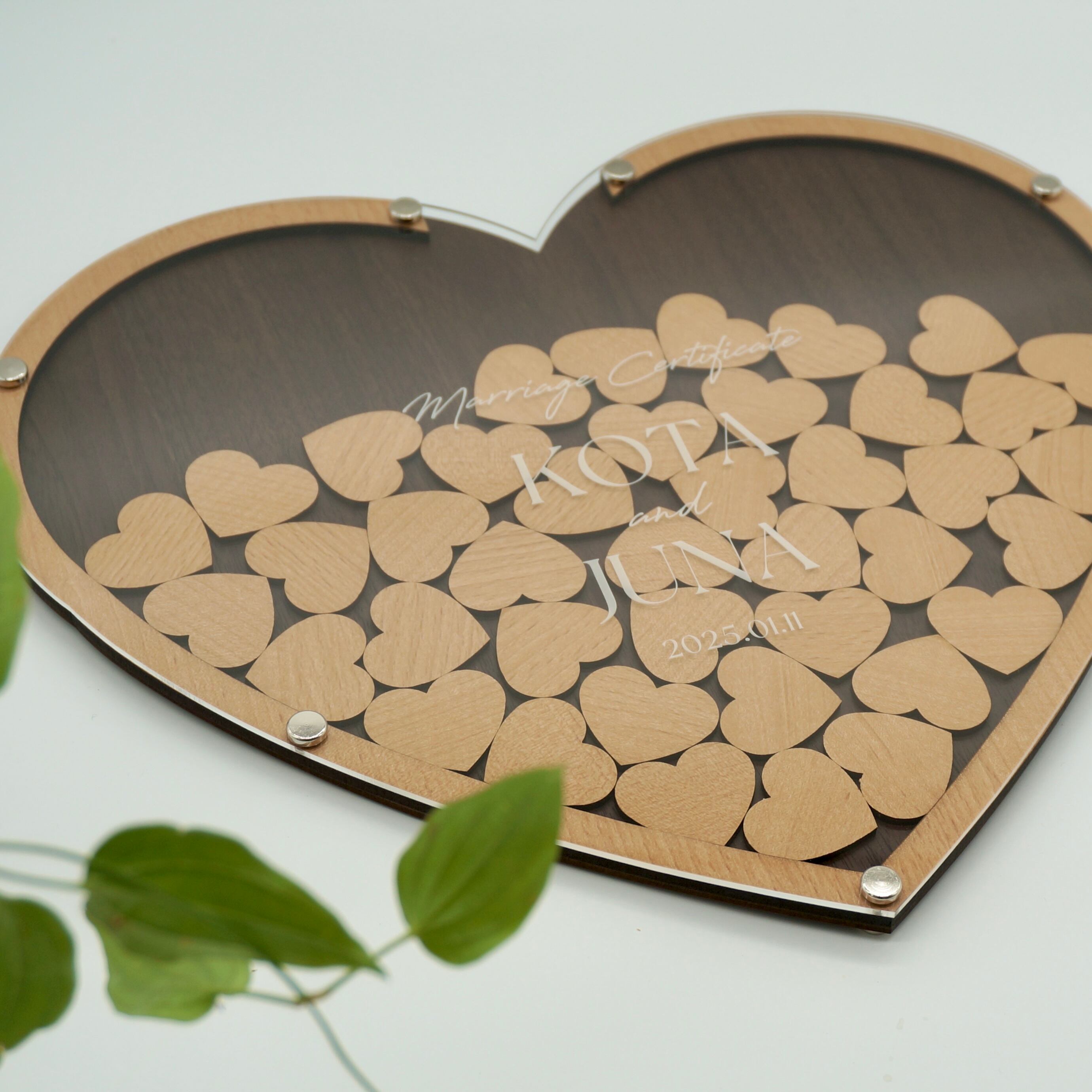 ハート型のウェディングドロップス 結婚証明書 | whole heart