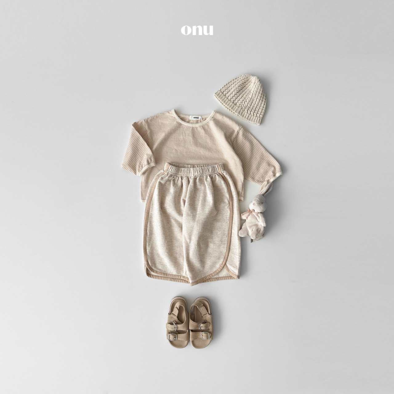 ONU 26/SS Striped Color-Block Rib-Trim T-Shirt