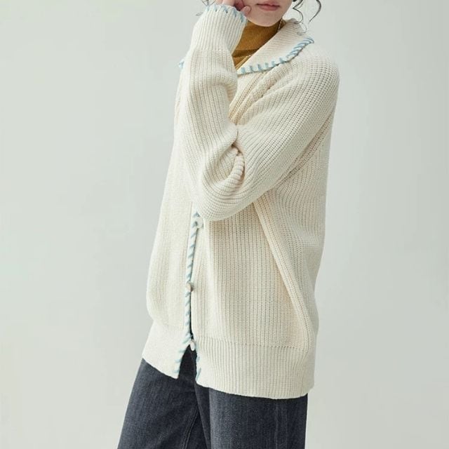 2色】stitch映えるバイカラーカーディガン(kai0955) | Shelluits