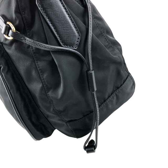 PRADA プラダ ハンドバッグ ブラック トライアングルロゴ ナイロン レザー vintage ヴィンテージ オールド pbc6hh