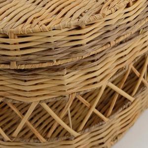 Oval basket with washable lid (Lsize)