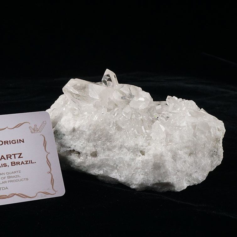 水晶 クラスター 原石 ブラジル ミナスジェライス州 コリント産 レムリアンシード 証明書付属 一点物 282-412