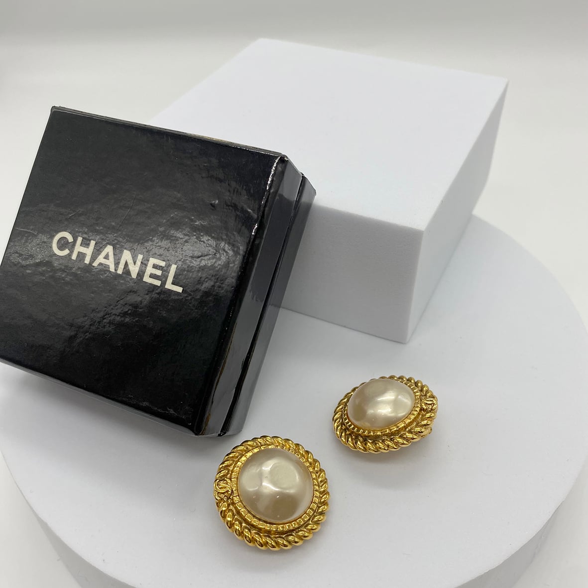 CHANEL シャネル ヴィンテージ ロープフレーム フェイクパール