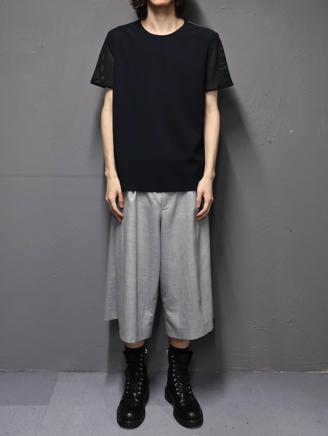 【prada】mesh sleeve nylon top
