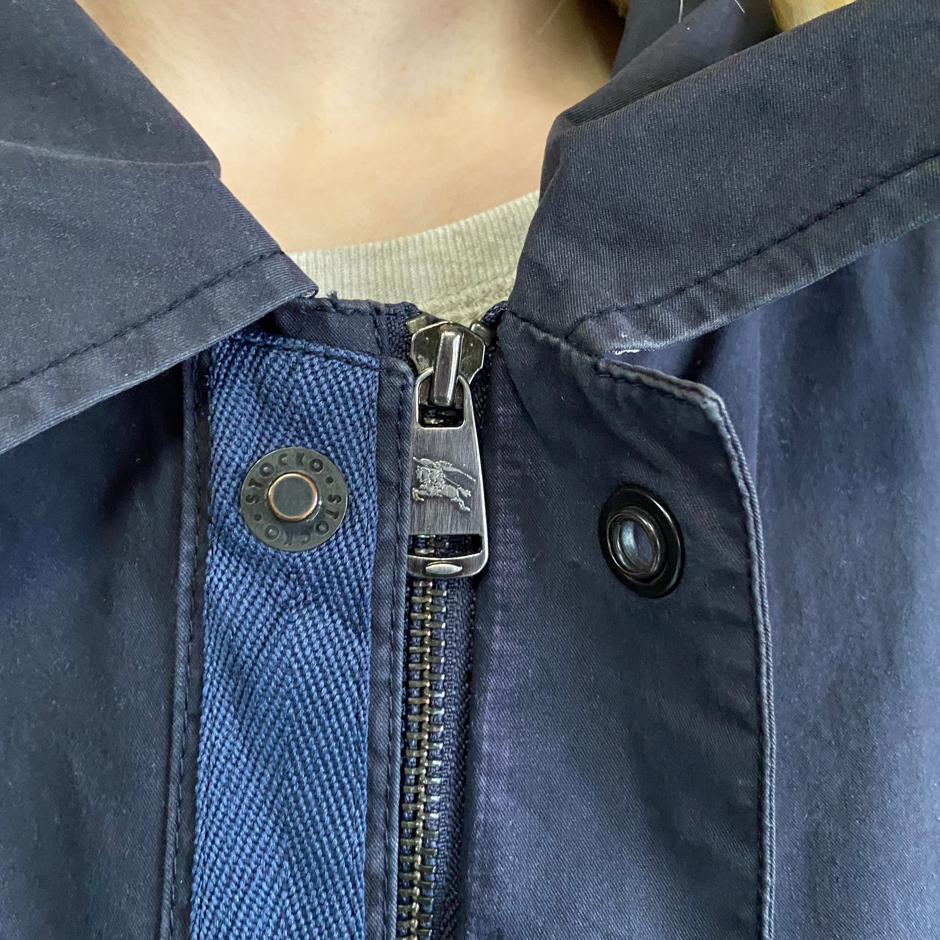 Burberry's バーバリー コットンジャケット メンズXL 古着 ネイビー