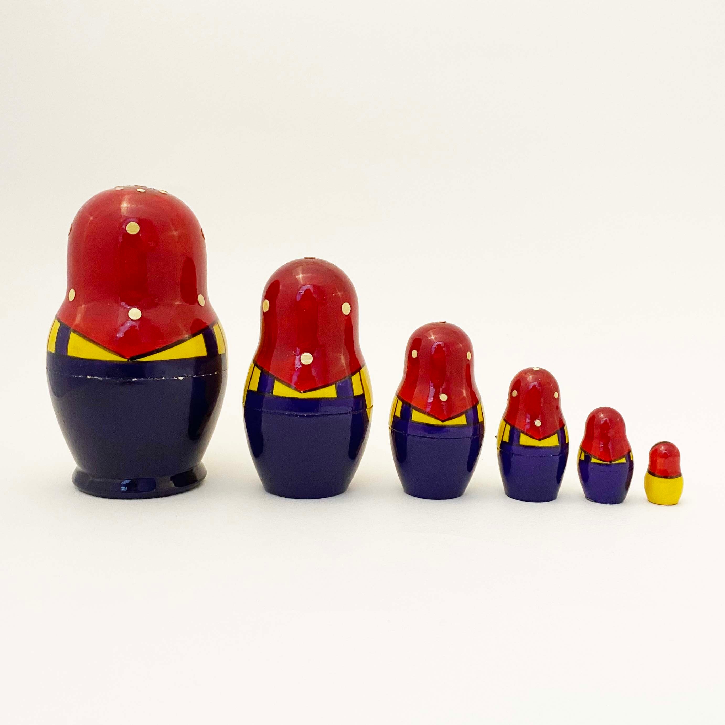 麦わらノーリンスク産マトリョーシカ / にわとり6個組