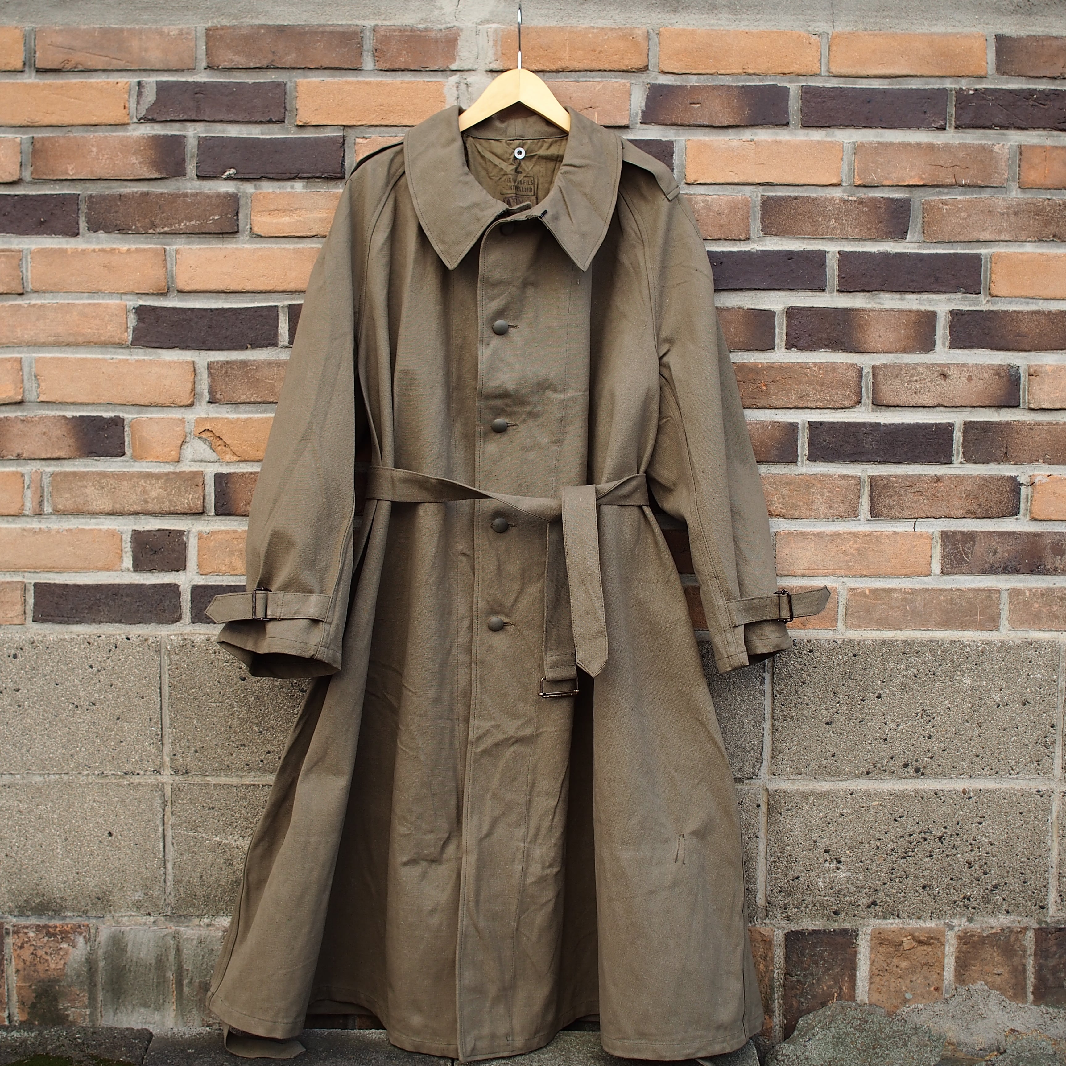 1940's-50's French Army Motorcycle Coat フランス軍 モーター 