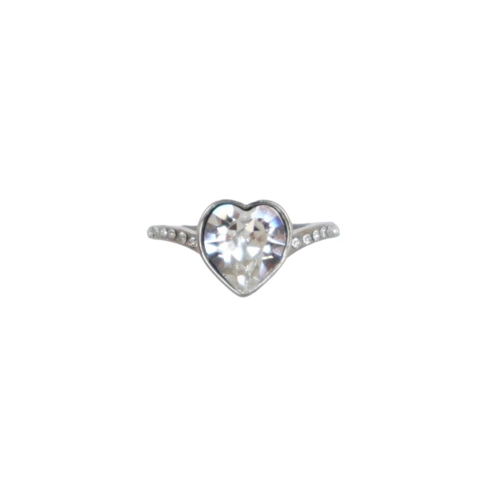 Heart crystal ring