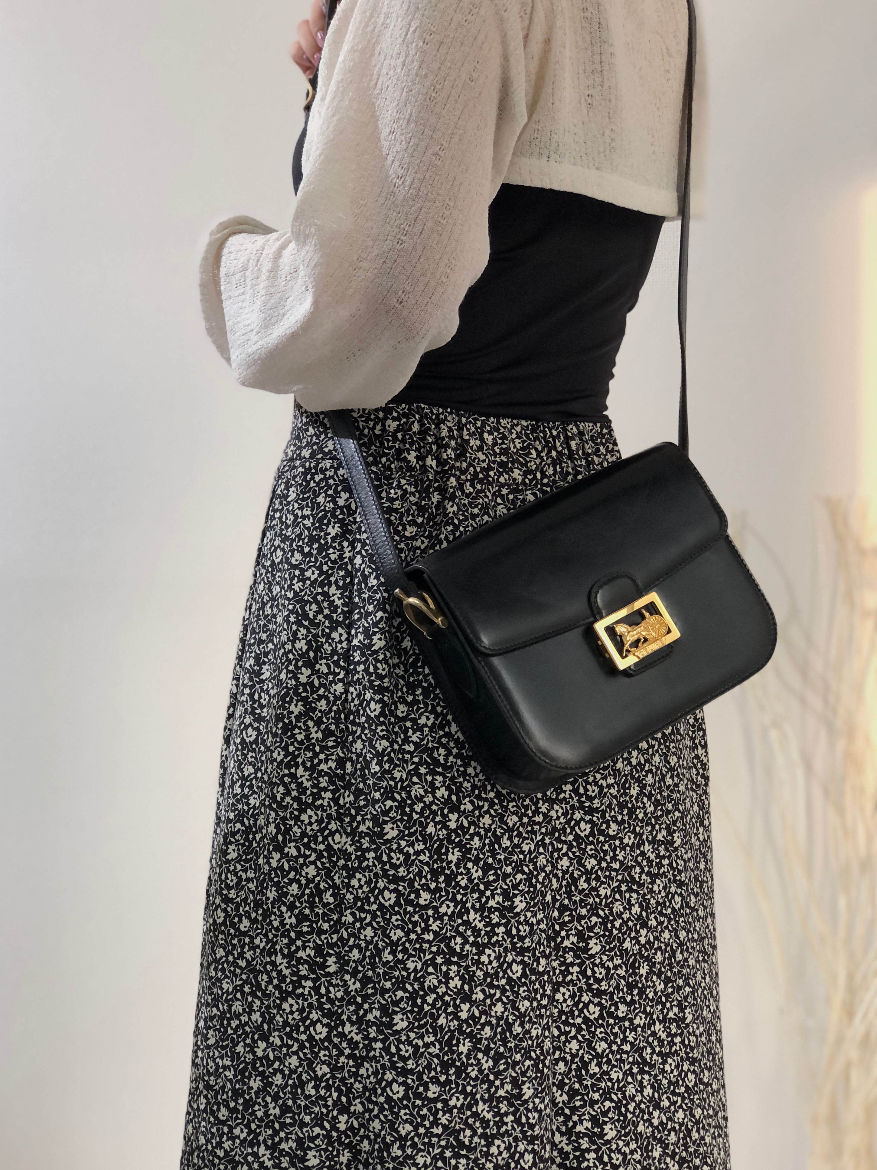 CELINE セリーヌ 馬車 ホースキャリッジ レザー クロスボディ