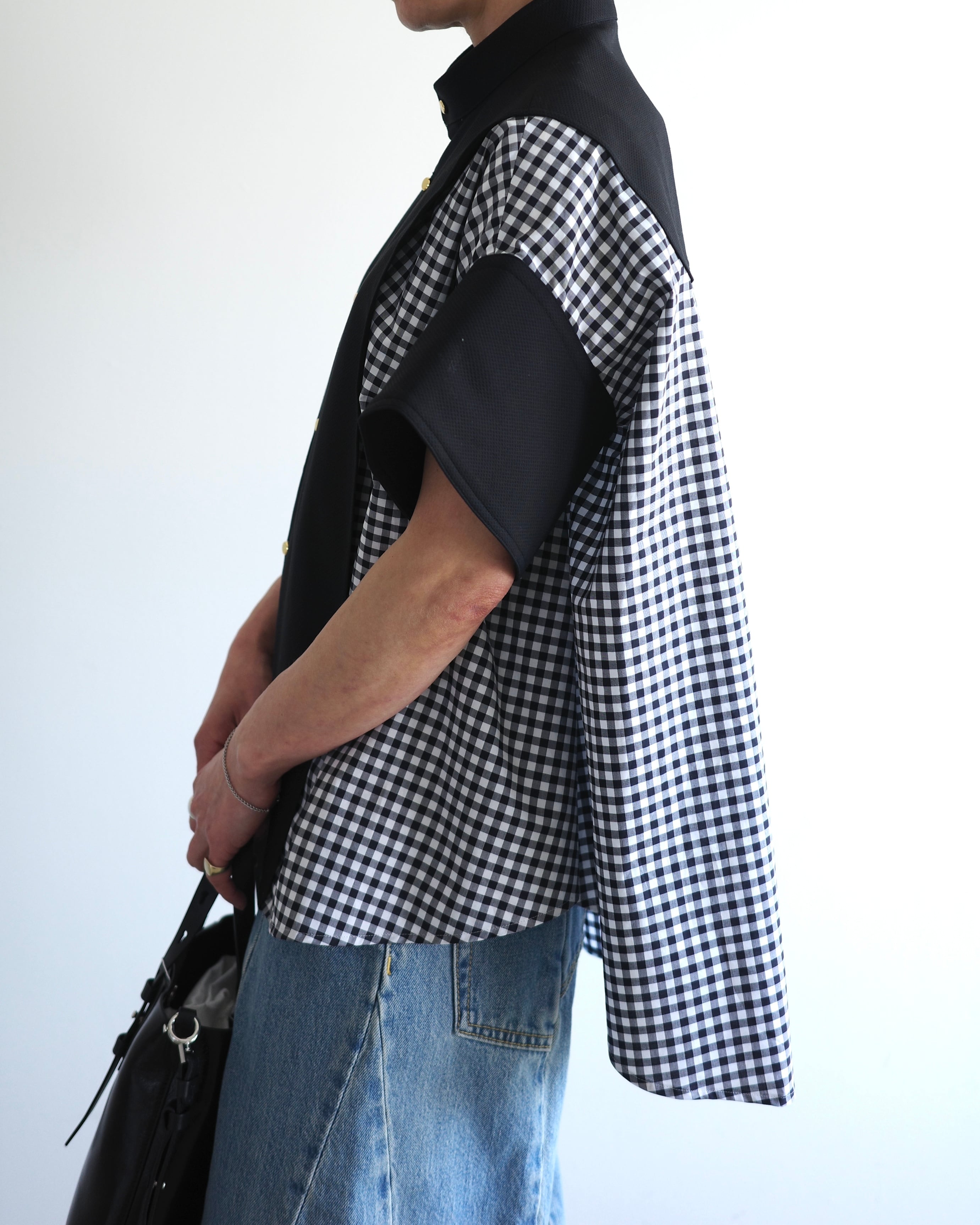 ENFOLD / STRIPE RIB PULLOVER - C.GRY- | LA VILLA ROUGE