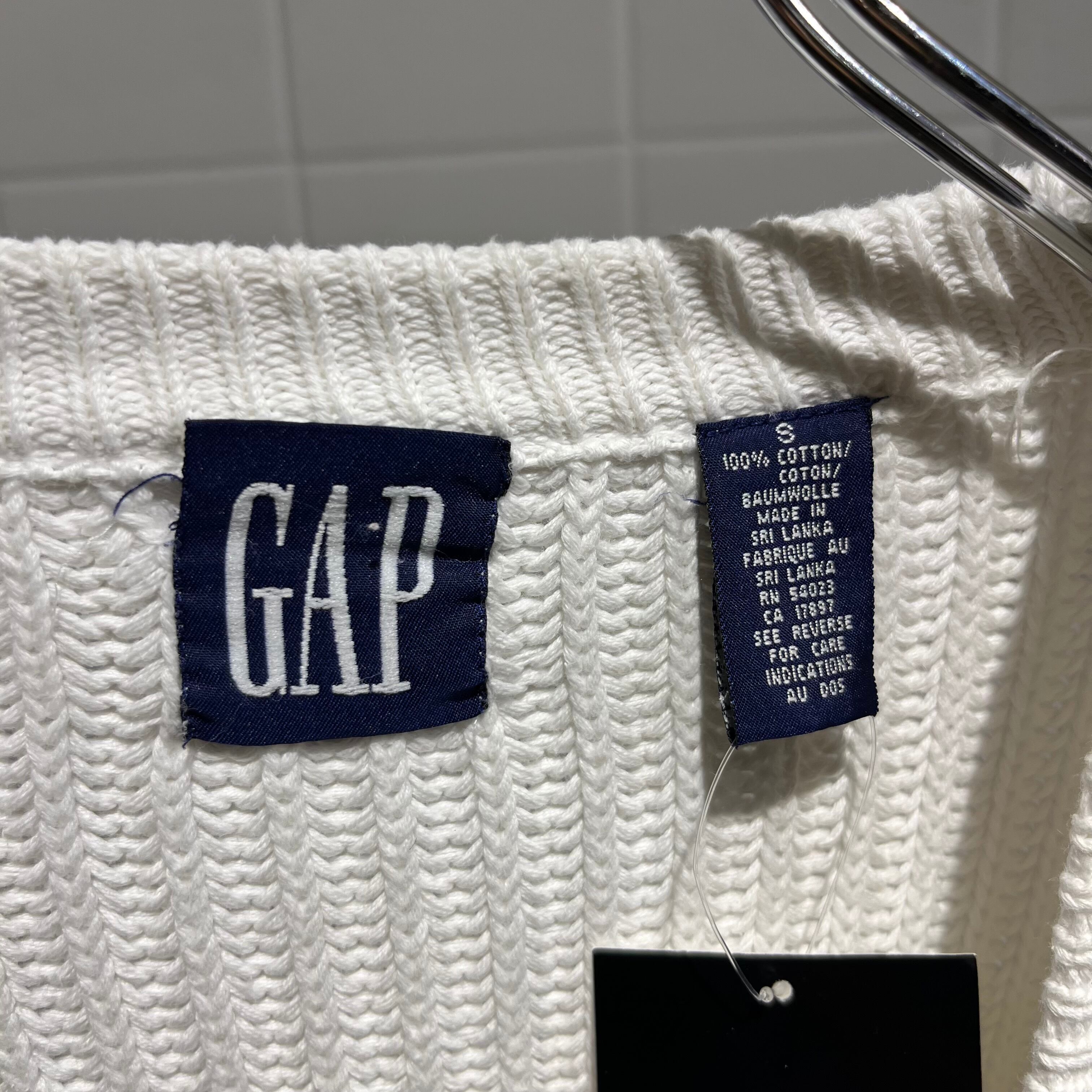 90S OLD GAP COTTON KNIT CARDIGAN WHITE | BerBerJin / & BerBerJin