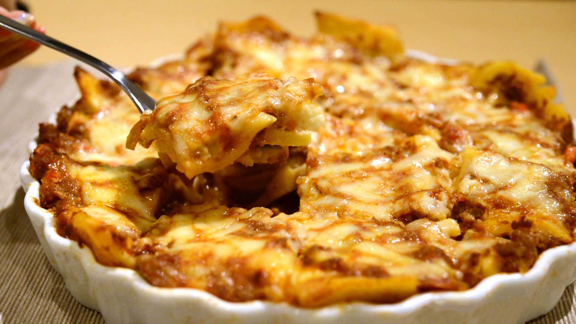 ラザニア　6-8人前　(210x150x55mmの瀬戸焼皿入)