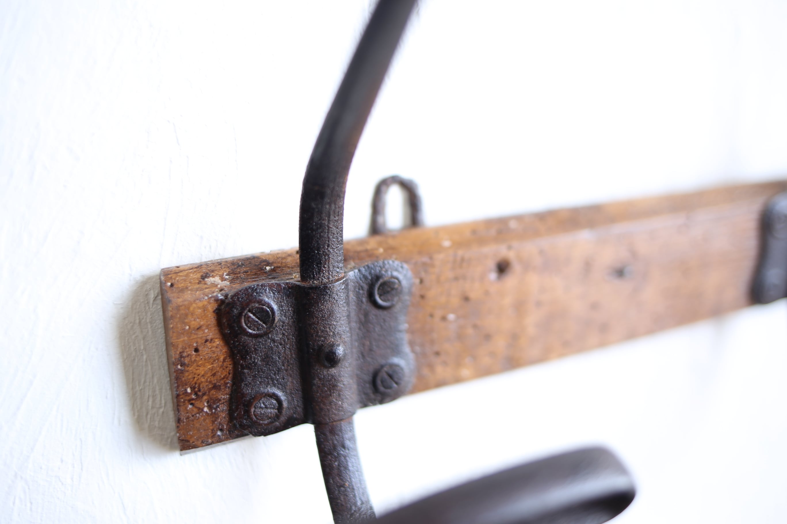 フランス アンティーク ヴィンテージ ウォールハンガー コート掛け 3連