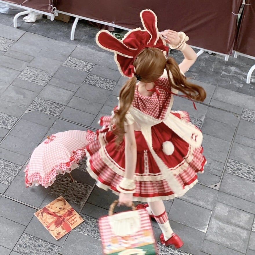 甘ロリ バニーボンネット ふわふわアイドル コンカフェ向け｜WithU