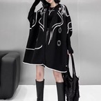 Reversible Knit Cardigan – Niche Design, Loose Mid-Long Knit Outerwear (ME255)