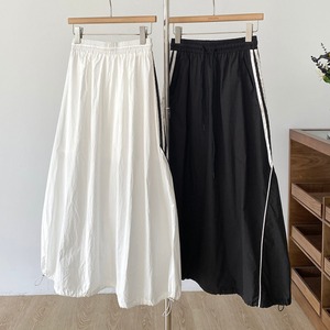 drawstring side-line skirt　J00422