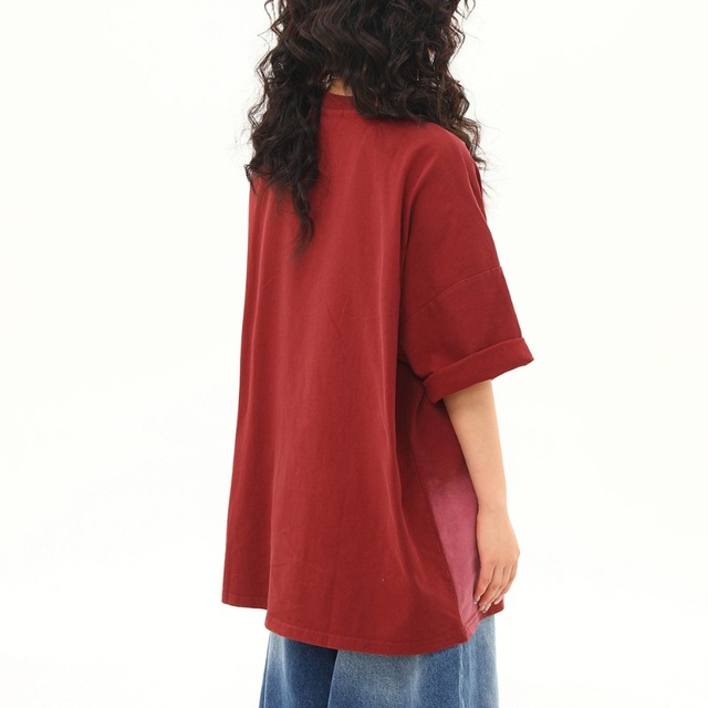red logo washed short-sleeve tee　レッドロゴウォッシュ半袖ティー　J1967