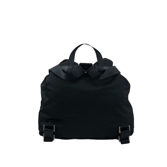 PRADA プラダ バックパック ブラック トライアングルロゴ ナイロン フロントバックル vintage ヴィンテージ オールド rfyw7n