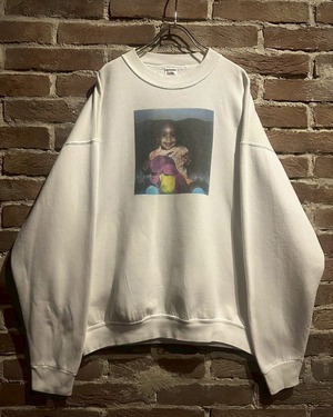 【Caka act3】"誰やねん" Cute Print Design Vintage Loose Sweat Shirt