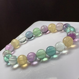 A29.淡いパステル系の色合いフローライトブレスレット