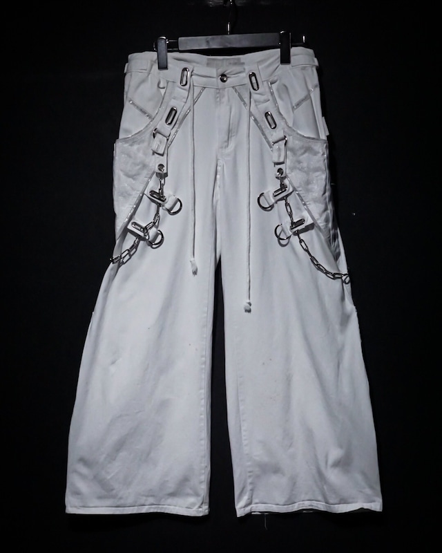 【WEAPON VINTAGE】"TRIPP NYC" White Color Vintage  Bontage Pants