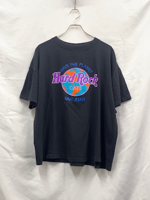 90s ”Hard Rock Cafe” -SAN JUAN- LOGO T-shirt BLK ハードロックカフェ Tシャツ dracaena