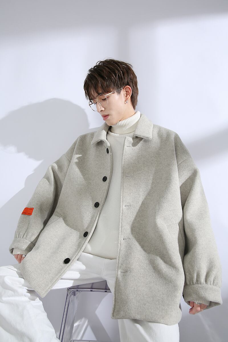 カジュアルウールショートコート ４カラー Sb 韓国メンズファッション通販サイト Sober
