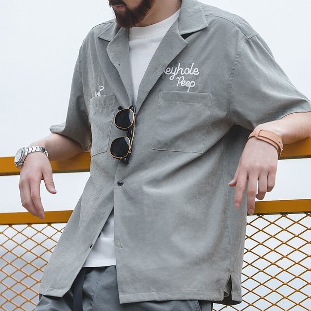 Peep-illustration Pocket Retro Shirt / ピープ イラスト ポケット レトロ シャツ