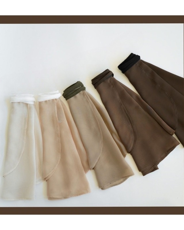 【Moraine】Sheer Wrap Mini Skirt 14color P0004