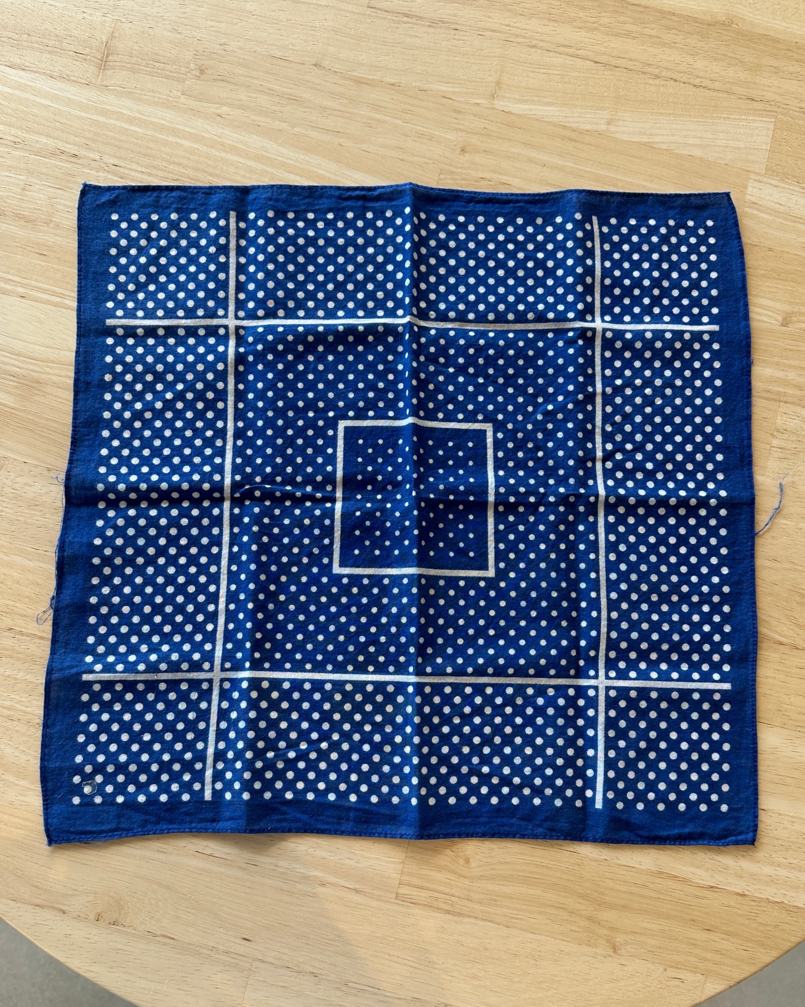 1950or1960 ビンテージバンダナ デッドストック ドット柄 Vintage 50-60s Bandana made in USA | BEGGARS BANQUET公式通販サイト