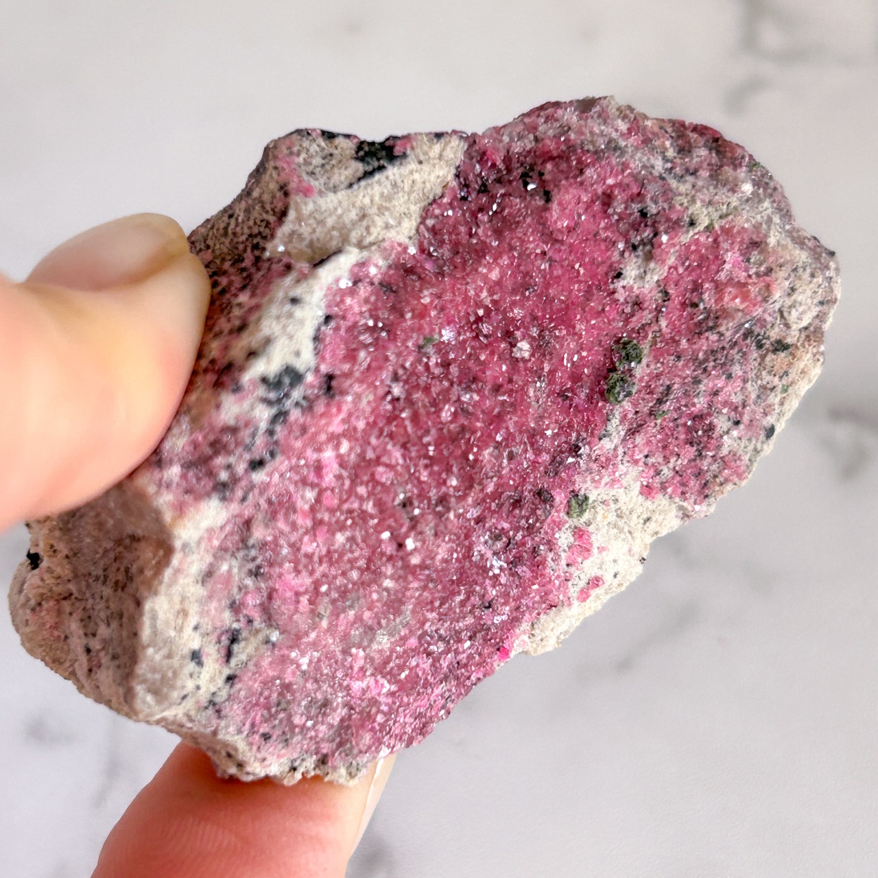 ピンクコバルトカルサイト with マラカイトA