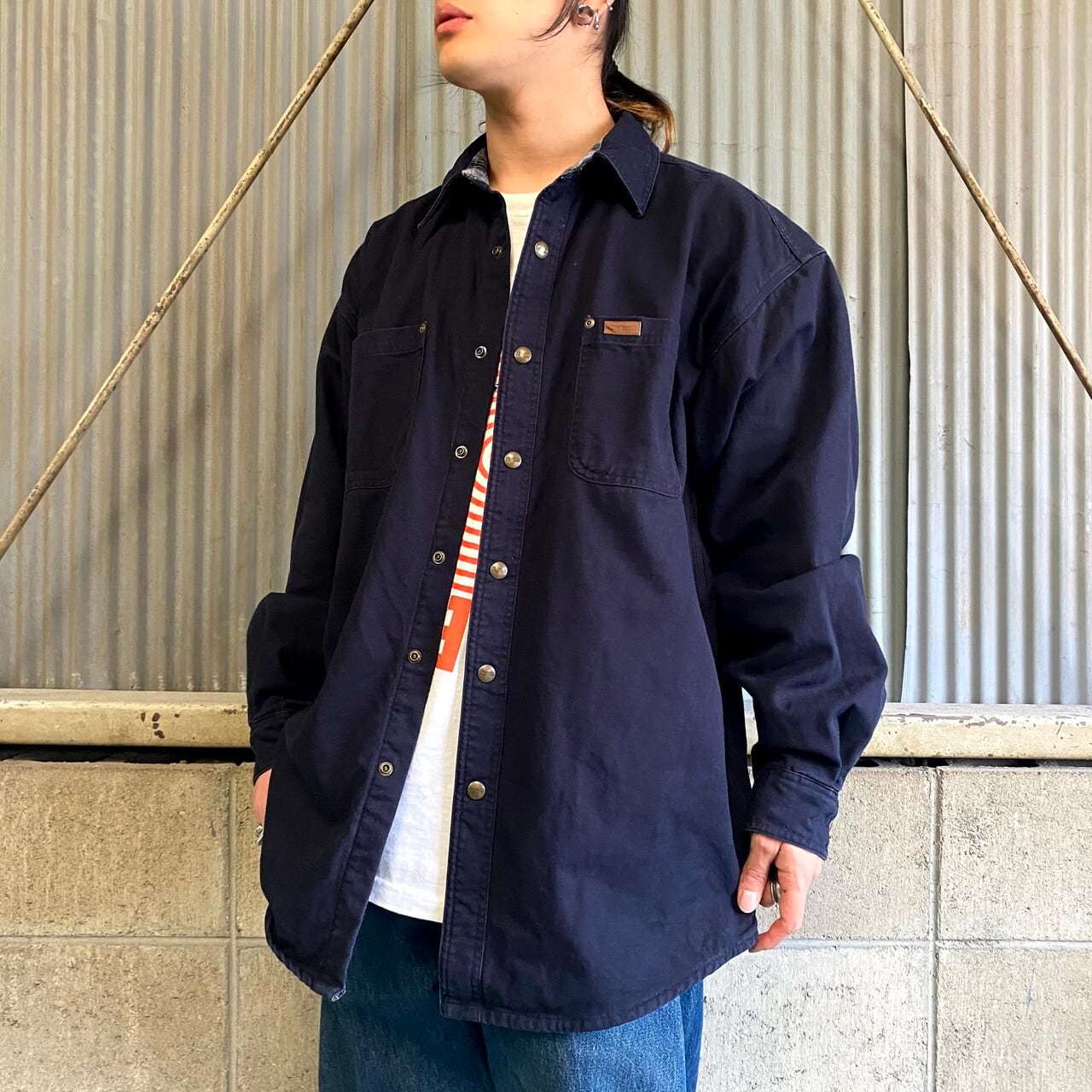 Carhartt カーハート ダック地 チェックネルライナー ワークシャツ 