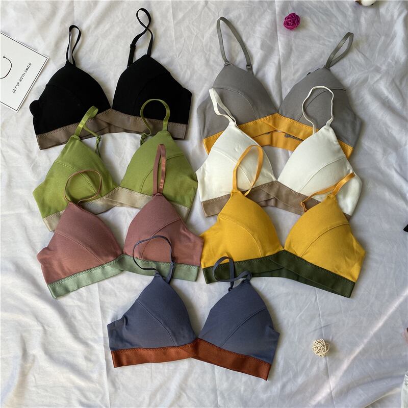春のセクシーなフランスの下着女性スチールリングなし小さな胸が集まったスリングブラシームレスな快適なブラの学生 1号婦人84054989162