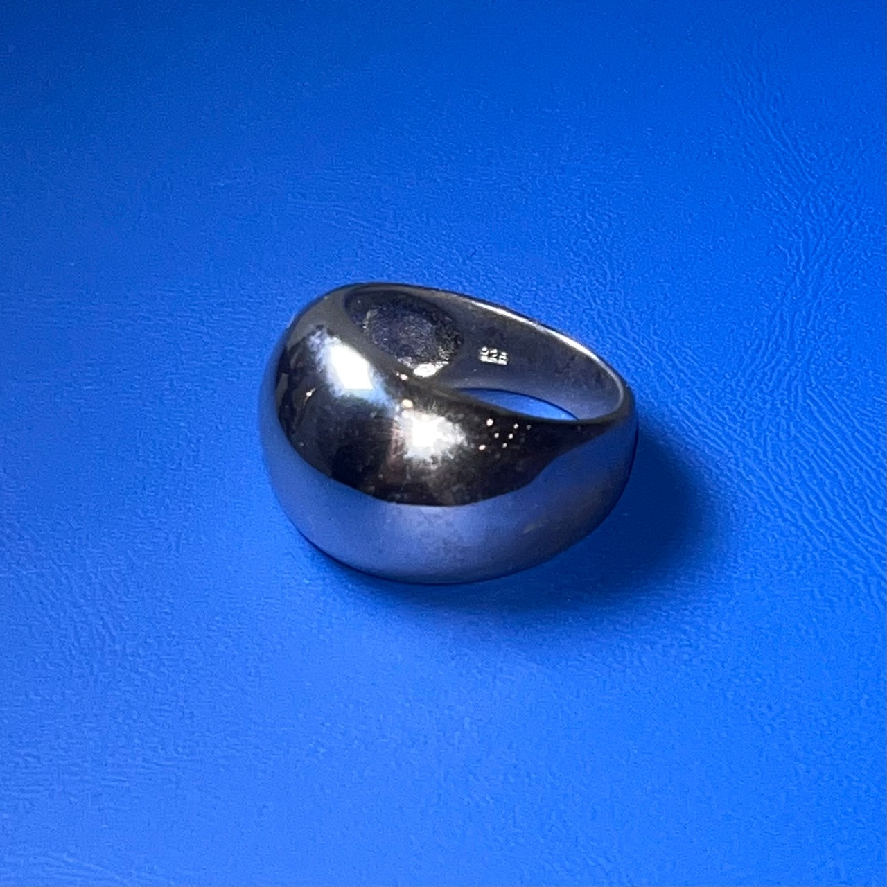 vintage silver " dome " ring