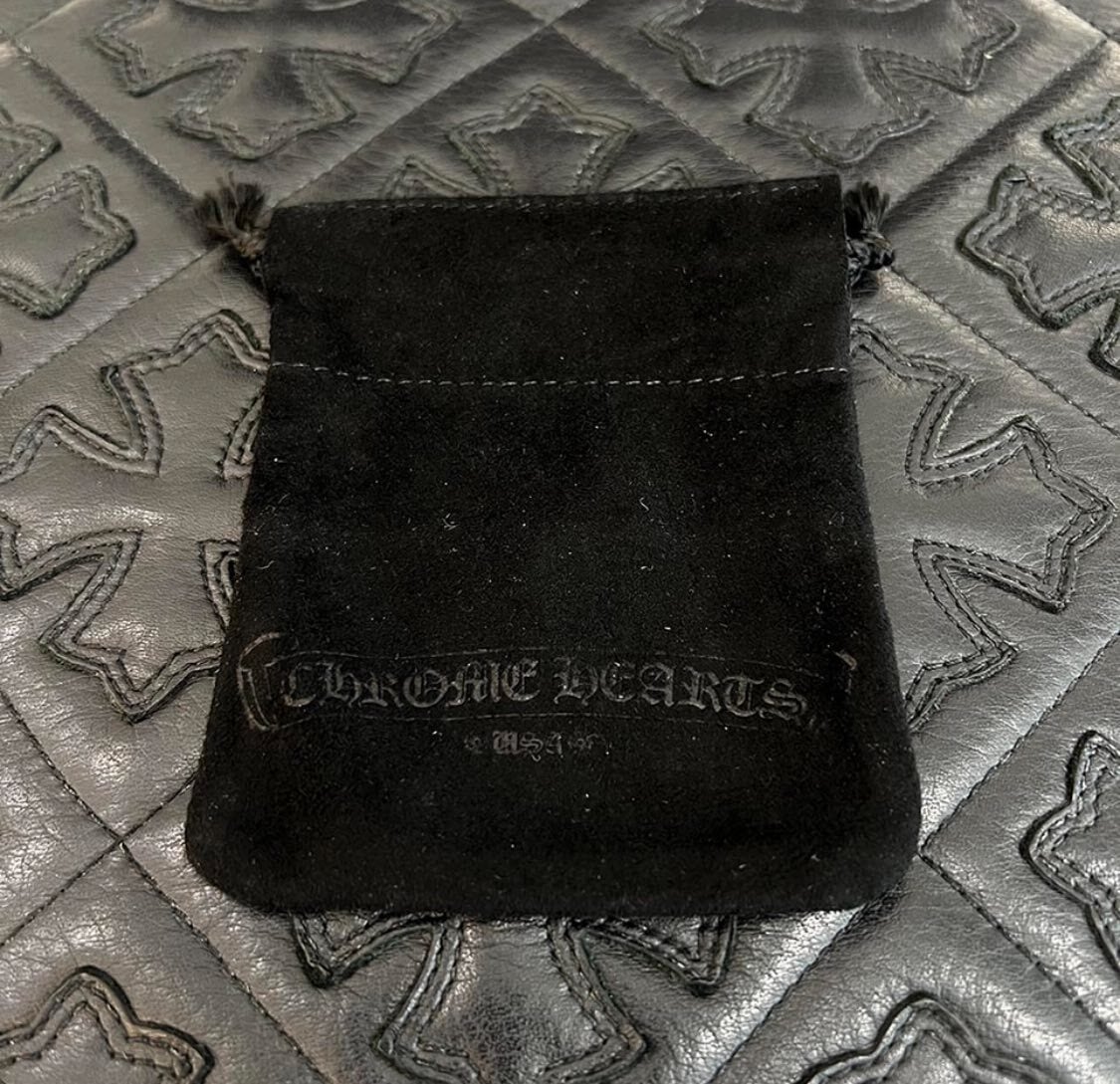 CHROME HEARTS Onyx 22K CH Cross Beads Bracelet Size 8mm クロム