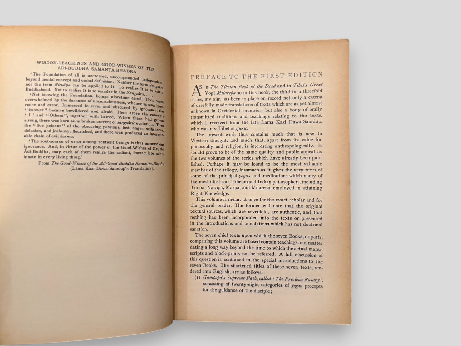 チベットのヨガと密教 W. Y. エヴァンスウェンツ 洋書 Amazon.com: Tibetan Yoga and Secret Doctrines: Seven Books of